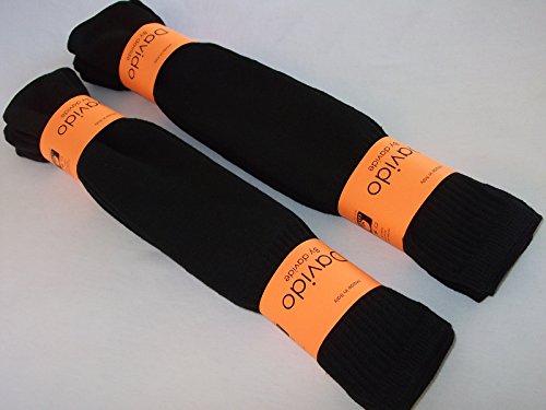 davido Mens socks tube 24" long made in Italy 100% cotton white or black 8 pairs3