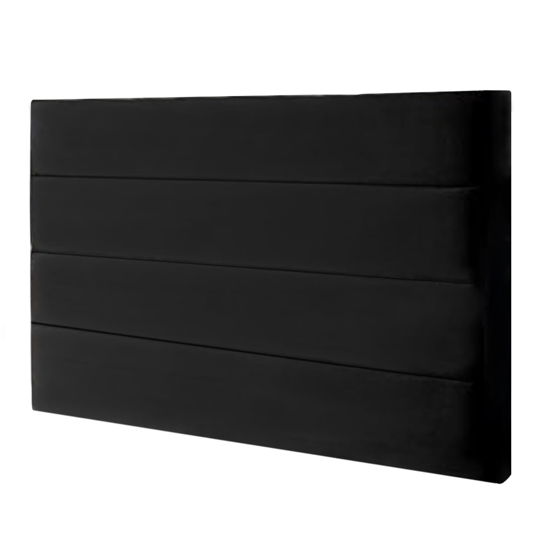 Elixir Furniture Khul Headboard for Divan Beds Furniture Bedrooms Plush Velvet (Black, King Size 5 FEET, Height 36 INCHES) — image 1