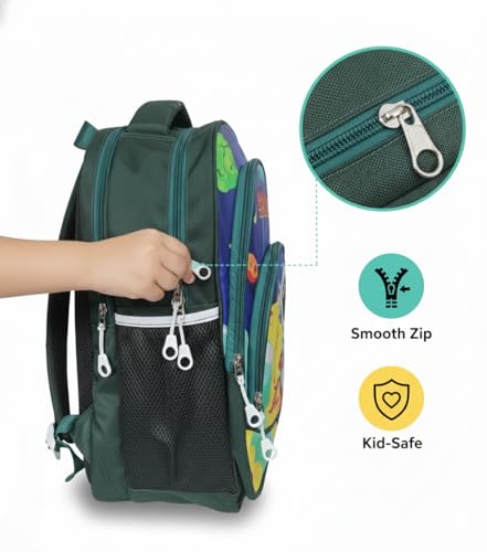 Image of Stylbase Kid School Backpack Bag for Girls and Boys | Ideal School Picnic Travel & Travelling Bag |17 Inches 4 Compartments, Water-Resistant Multipurpose for Kids