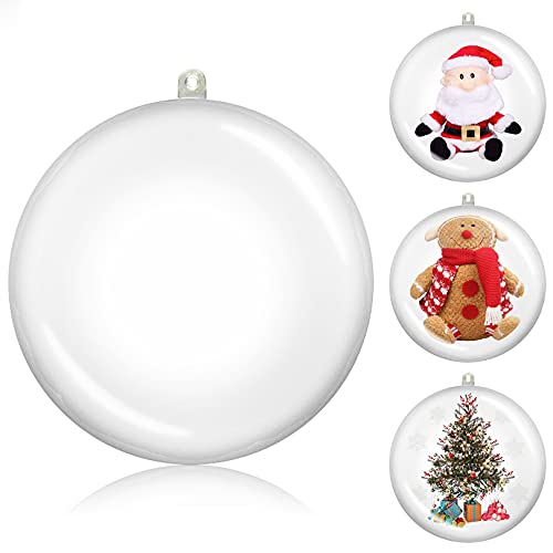 20PCS Boules de Noël,5cm Boules Transparentes à remplir en Plastique,Boules de Noël Boules Acrylique de Décoration Idéal pour Sapins de Noël Paque Anniversaire Mariage Ornements Décoratifs Cover
