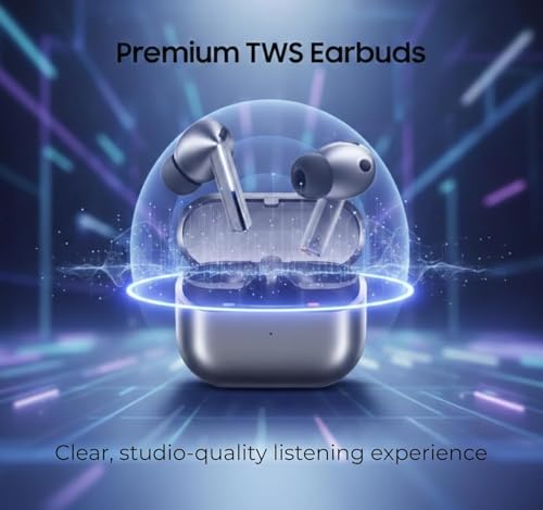 Image of Galax y Buds 3 Pro Wireless Earbuds, Powered by Galax y AI, IP57, Active Noise Cancellation, Adaptive Noise Control, 37hrs Battery, 360 Surround Sound, Pinch Controls, Gala xy Ecosystem, Grey