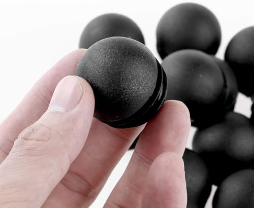 Image of OGC (10 Pack) - 0.63 Inch / 16 mm OD Round Black for 5 /8 inch Plastic End Caps Plugs Chair Leg Inserts for Metal Legs Round Tube Inserts Chair Leg Glide Furniture Protectors (50)