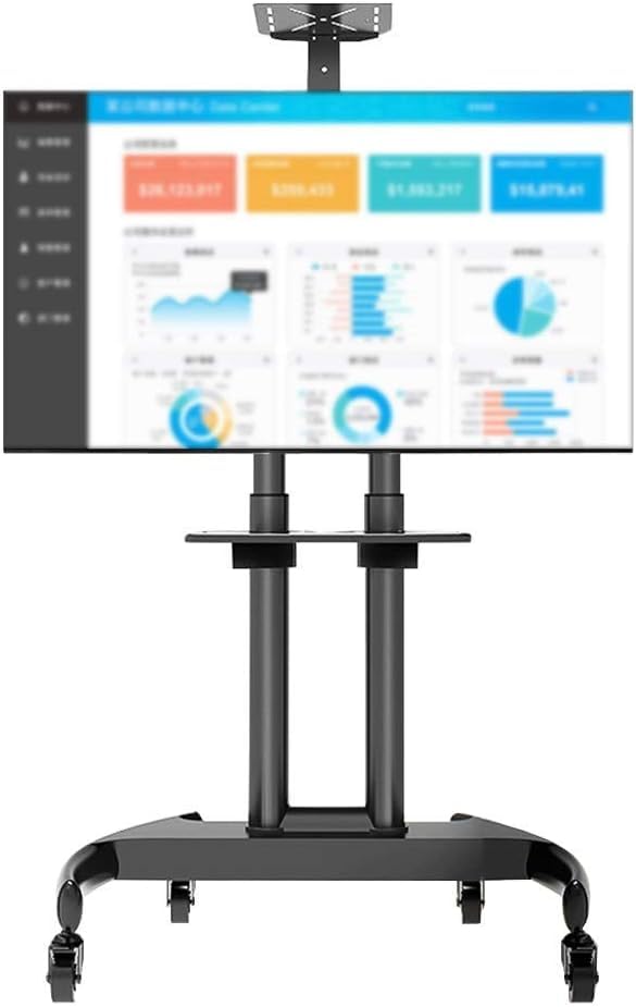 Soporte móvil para TV de pie con base resistente miniatura 1