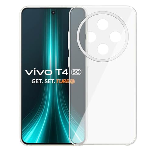 Image of Soft Silicone TPU Flexible Back Cover Compatible with Vivo T4 5G / iQOO Z10 5G