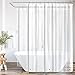 Riyidecor Clear Clawfoot Tub All Around Shower Curtain 180x70 Inch with Magnets Wrap Around Bathroom Shower Panel Set Extra Wide 32 Pack Shower Hooks Included Heavy Duty