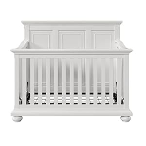 Traditional farmhouse style 4 in 1 full size convertible crib converts to bed daybed and full size bed white  urban country home decor