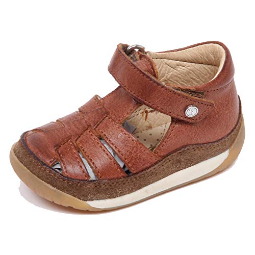 Sandales premiers pas Falcotto F7302 souples en cuir marron vintage