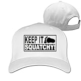 Lecro Keep It Squatchy Rap Tructor Hats Cap for Mens/Womens White