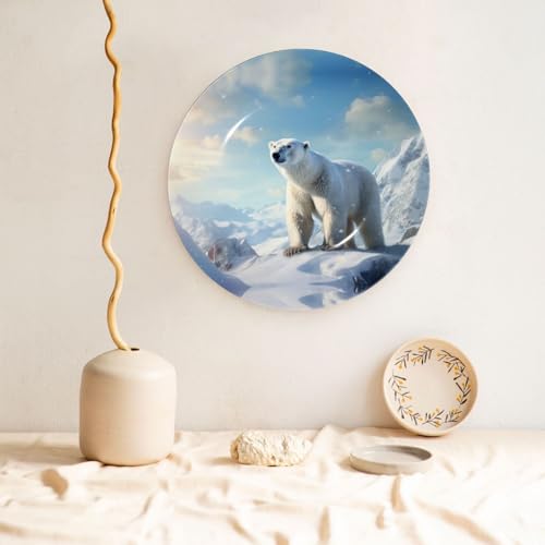 Plato decorativo Polar Bear In The Sun de porcelana miniatura 5