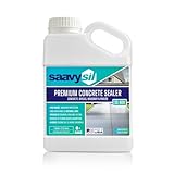 Silane Siloxane Penetrating Concrete Sealer – 1 Gallon Makes 2 Gallons – Eco-Friendly - Water-Based Waterproof Protection for Indoor/Outdoor Concrete, Masonry, Brick, Pavers & Stone – Clear Finish