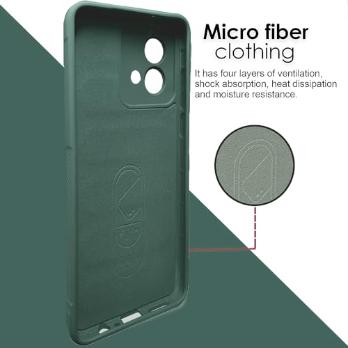 Image of A rtistque Liquid Silicone Stripes Back Cover Case for Motorola Edge 40 Neo | with Camera Protection | with Inner Fabric | Anti Slip Grip | AirBag Case - Green