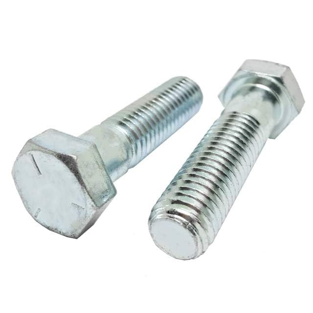 Ecom Fasteners 7/16 inch x 3-1/2 inch Hex Cap Screw Grade 5 Zinc Plated Steel (Quantity: 25 pcs) 7/16-14 x 3 1/2 Hex Bolt/Coarse Thread/Partially