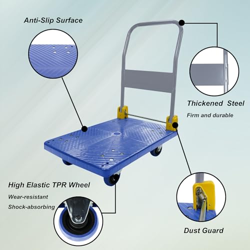 Carretilla plegable de mano con estructura de metal miniatura 3