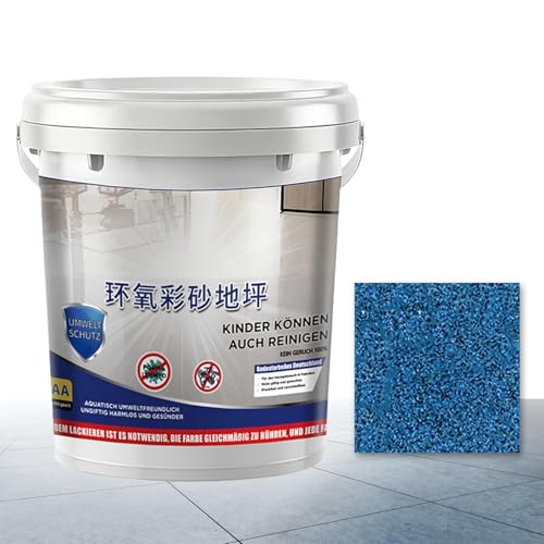 Whnbuij Pintura para suelos de garaje - Autonivelante resistente al desgaste - Pintura para suelos de resina epoxi con arena coloreada, para interiores y exteriores sobre hormigón en garajes, talleres