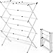APEXCHASER Clothes Drying Rack, 3-Tier Laundry Drying Rack for Clothes, Expandable Metal Clothing Dryer, Collapsible Towel Rack, Air Drying Rack, White