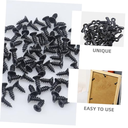 Image of 100pcs Picture Frame Backing Clips and Screws Kit Versatile Frame Wall Hardware for Hanging Pictures Strong Clips for Home Hotel and Museum Use