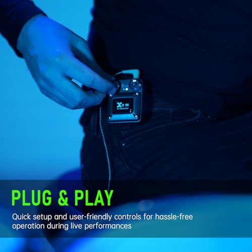 xvive u4 wireless in-ear monitor system professional iem system transmitter and beltpack receiver for studio band rehearsallive performance u4