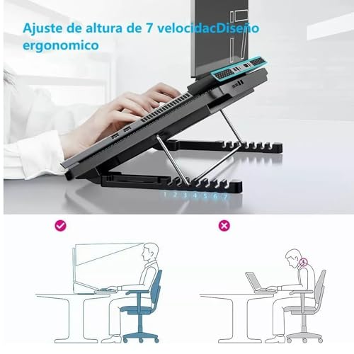 Laptop Cooling Pad USB Powered Speed Ergonomic Computer miniatura 5