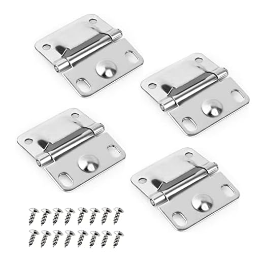 Alocs Cooler Stainless Steel Hinges and Screws Replacement for Coleman Coolers 5235 5250 5277 5286b 5299 6262 6270 6286-4 Pack