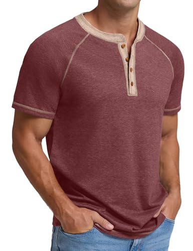 Image of Sailwind Mens Henley Long /Short Sleeve T-Shirt Cotton Casual Shirt