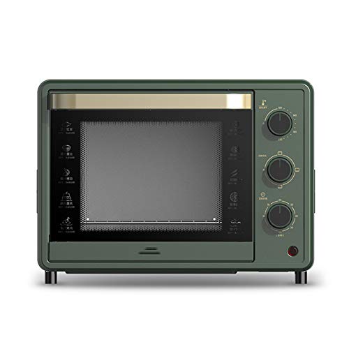 Mini-Backofen,Innenbeleuchtung Doppelverglasung Timer Funktion Warmhaltefunktion Freistehender Backofen Elektrischer Grillofen