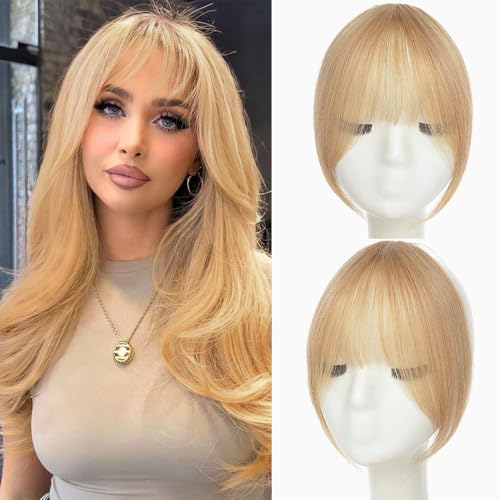 HAITOO French Bangs with Temples Ash Blonde