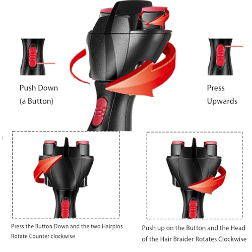 YESHLiky Trançadora de Cabelo Automática Diy Máquina de Trança de Cabelo Eletrônica Torção Rápida Au