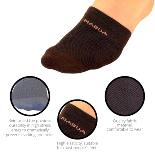 MABUA 8 Pairs Toe Socks Women No show Invisible Inside Shoes Non Skid Half Socks2
