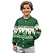 ZFRXIGN Christmas Tree Jacket for Boys Girls Size 11-12 Button up Cardigan School Uniform Baseball Jacket Fall Crewneck Sweatshirt Stress Coat Pocket T Shirts, Green