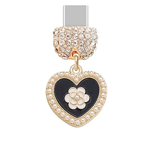 ELISE & FONDA TP1007 Type-C �[�d�|�[�g �N���X�^�� �A���`�_�X�g�v���O ���g�����u�n�[�g ���[�Y�g�ѓd�b�`���[���t�� iPhone 15/16/Samsung/OnePlus/Xiaomi/oppo Android�g�ѓd�b�p (