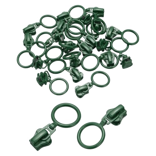uxcell 20pcs Curseurs Fermeture, Fermeture #5 Métal Vert