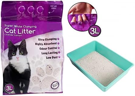 YoL 3L white clumping cat litter lavender scented 100% natural hygienic low dust pet supplies