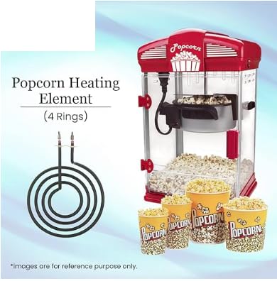 Image of RABBIT-BABA-Electric Heating Element, Popcorn Manchine 4 ring element 1800w Coil Type, Stainless Steel, Spiral Design