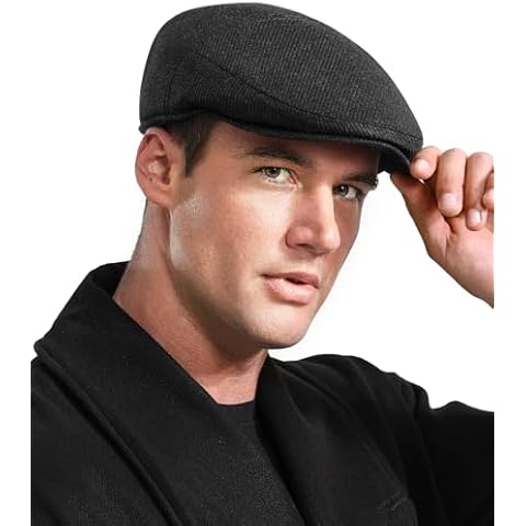 Wantonfy Mens Tweed Flat Cap Beret Cover