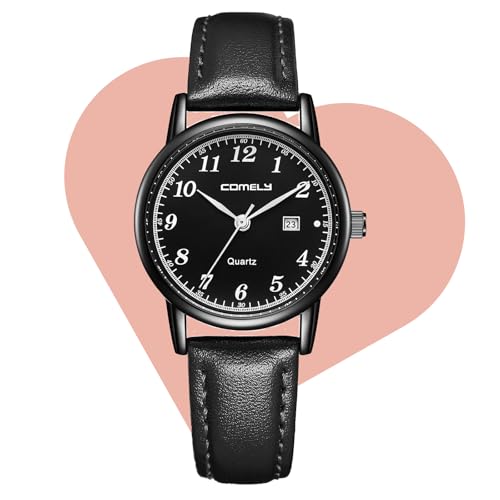 CIVO Relojes Mujer Minimalista Analógico: Cuero Reloj de Pulsera Marrón Diseño