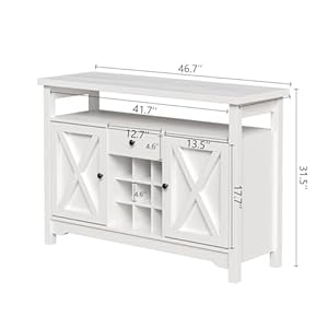 4ever2buyfarmhousecoffeebarcabinetwithstoragewhitecoffeebarwithdrawerkitchenbuffetcabinetwithbarndoorwinebarcabinetwith9wineracksfordininglivingroom Urban Country Home Decor 4ever2buy farmhouse coffee bar cabinet with storage white coffee bar with drawer kitchen buffet cabinet with barn door wine bar cabinet with 9 wine racks for dining living room urban country home decor