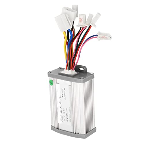 Qiilu 1000W 24V 電動自転車コントローラー ブラシ付きモーター用、耐久性のあるアルミニウム製スピードコントローラー 自転車および電動三輪車用