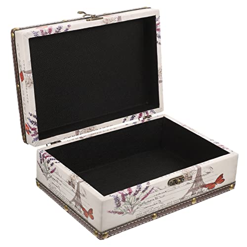 FOMIYES Cofre de Madera Vintage con Diseño Retro Caja de Almacenamiento para Joyería y Decoración para Mujeres y Niñas Cumpleaños y