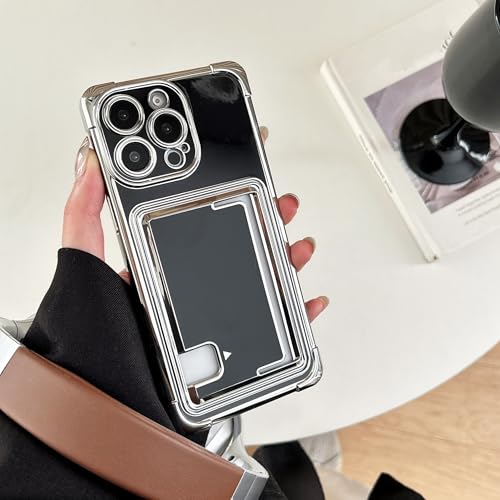 Étui portefeuille en silicone noir avec porte-cartes pour iPhone 12 Pro