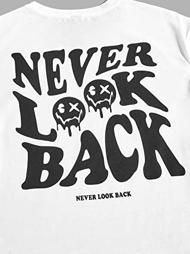 GORGLITTER Men's 2 Piece Slogan Graphic Outfit Short Sleeve Tee Drawstring Waist Shorts Set3