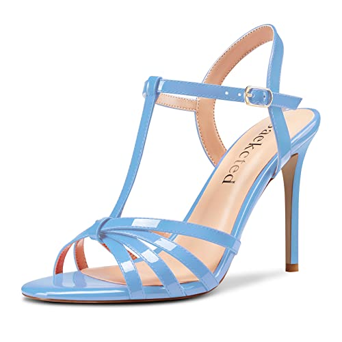 Tacchi alti a stiletto con cinturino romano, altezza del tacco 10 cm / 3,9 pollici