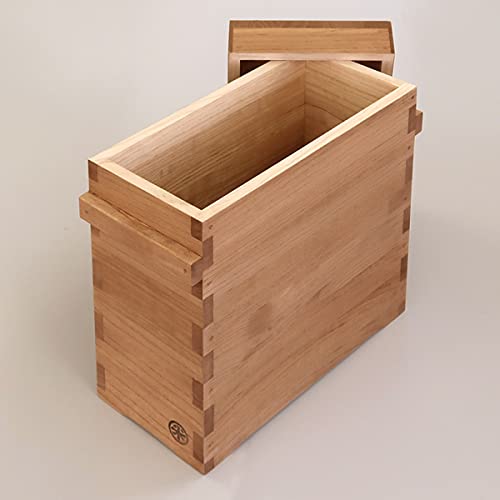 Amazon｜日本桐米びつ ザ・スリムタワー 被蓋柿渋 10kg用 純国産 新潟