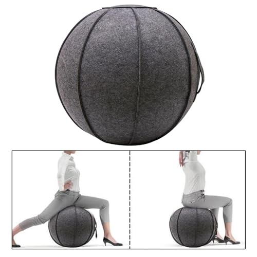 Ballon d'exercice durable en feutre gris foncé haut de gamme DIXII - 4