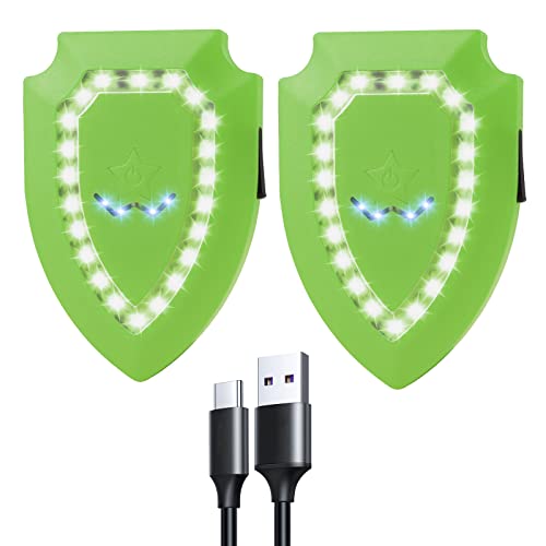 ZLCBBD Blinklicht Schulranzen USB Aufladbar Kinder LED Sicherheitslicht Anhänger für Wandern Laufen Joggen Haustier Rucksack leuchtanhänger