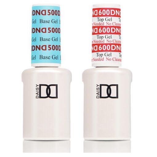 Base coat and Top coat (DND 500 Base and 600 Top No-Cleanse), 1 Fl Oz (Pack of 1), CLEAR