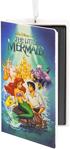 Hallmark Disney The Little Mermaid Movie Retro Video Cassette Case Christmas Ornament (0002HCM9025), Plastic