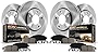 Power Stop KOE7927 Autospecialty Front and Rear Replacement Brake Kit-OE Brake Rotors & Ceramic Brake Pads