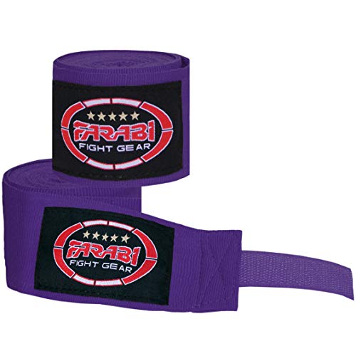 Farabi Kids Boxing Hand Wraps 2.5 Meters Junior Hand Wraps Boxing Hand Wraps Muay Thai Hand Wraps Mma Boxing Hand Wraps Men Boxing Hand Wraps Kids Boxing Hand Wraps Inner Gloves (Purple) #TOP2