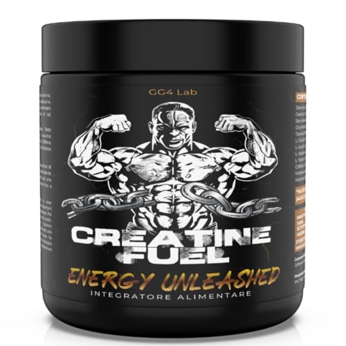 Pre Workout con Creatina | Citrullina | Beta Alanina | Caffeina 300g - Integratore Palestra con Glutammina- Energia Senza Precedenti con le Proteine in Polvere GG4Lab®