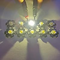 Vrabocry High Power LED Licht, 10 STÜCKE Weiß 4000-4500k Chip LED Hohe Helle Integrierte Chip Lichtquelle Led-Lampe Mit 20mm Schwarz Stern PCB für Birne Lampe DIY BeleuchtungHigh Power LED Licht – Ansicht 3